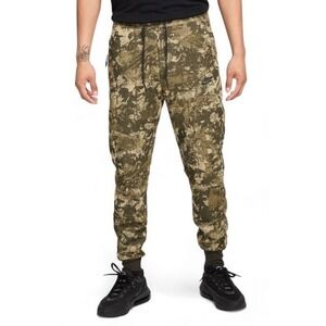 Nike Jogger Pants Green Camo Slim Fit Men's Small Zip Pockets HV5053-276 NEW